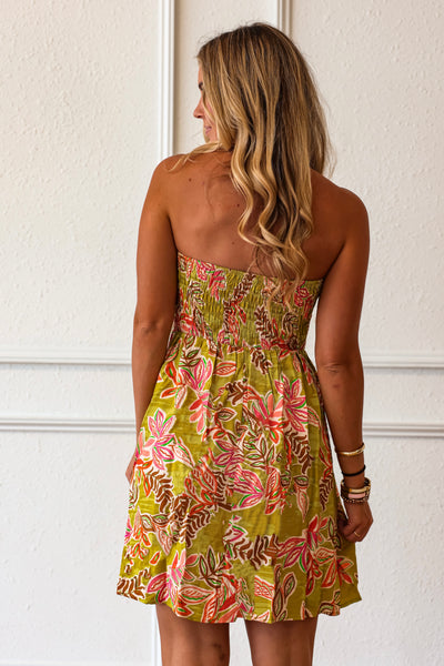 Papaya Picnic Smocked Mini Dress