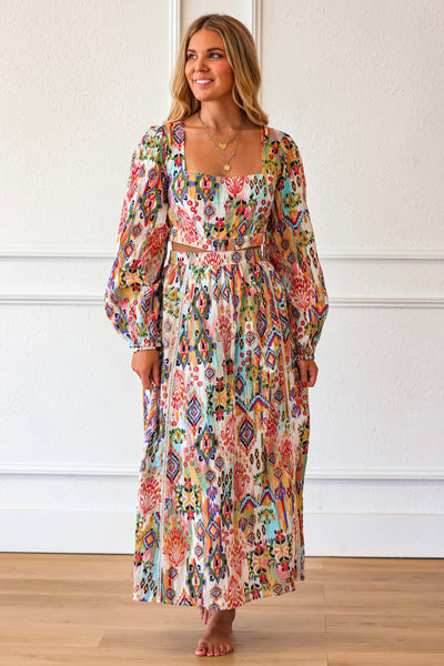 Tropic Folk Maxi Dress