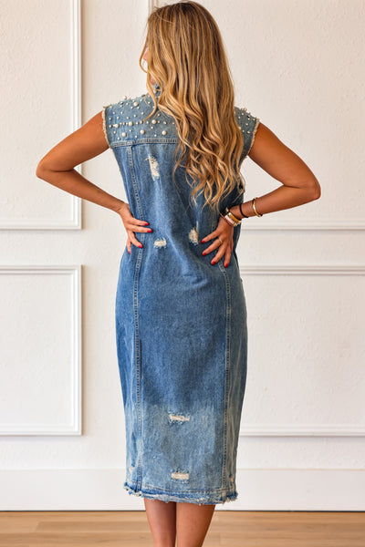 Pearl Earle Midi Dress + Maxi Vest