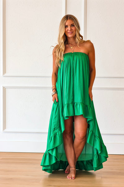 Green Gables Hi Lo Maxi Dress or Skirt