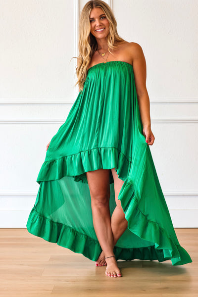 Green Gables Hi Lo Maxi Dress or Skirt