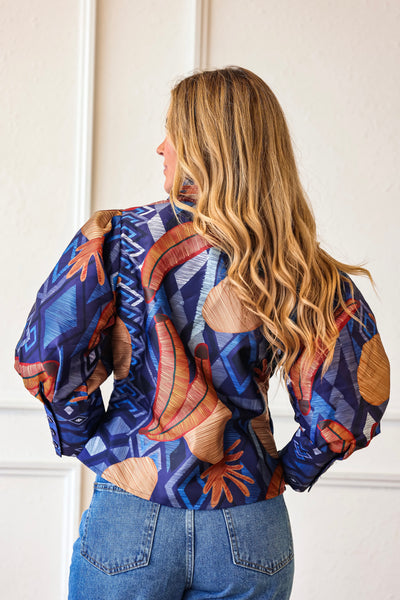 Adobe+Indigo Top