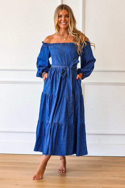 Bluebonnet Belle Denim Covertible Dress