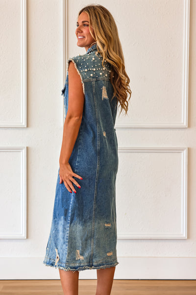 Pearl Earle Midi Dress + Maxi Vest